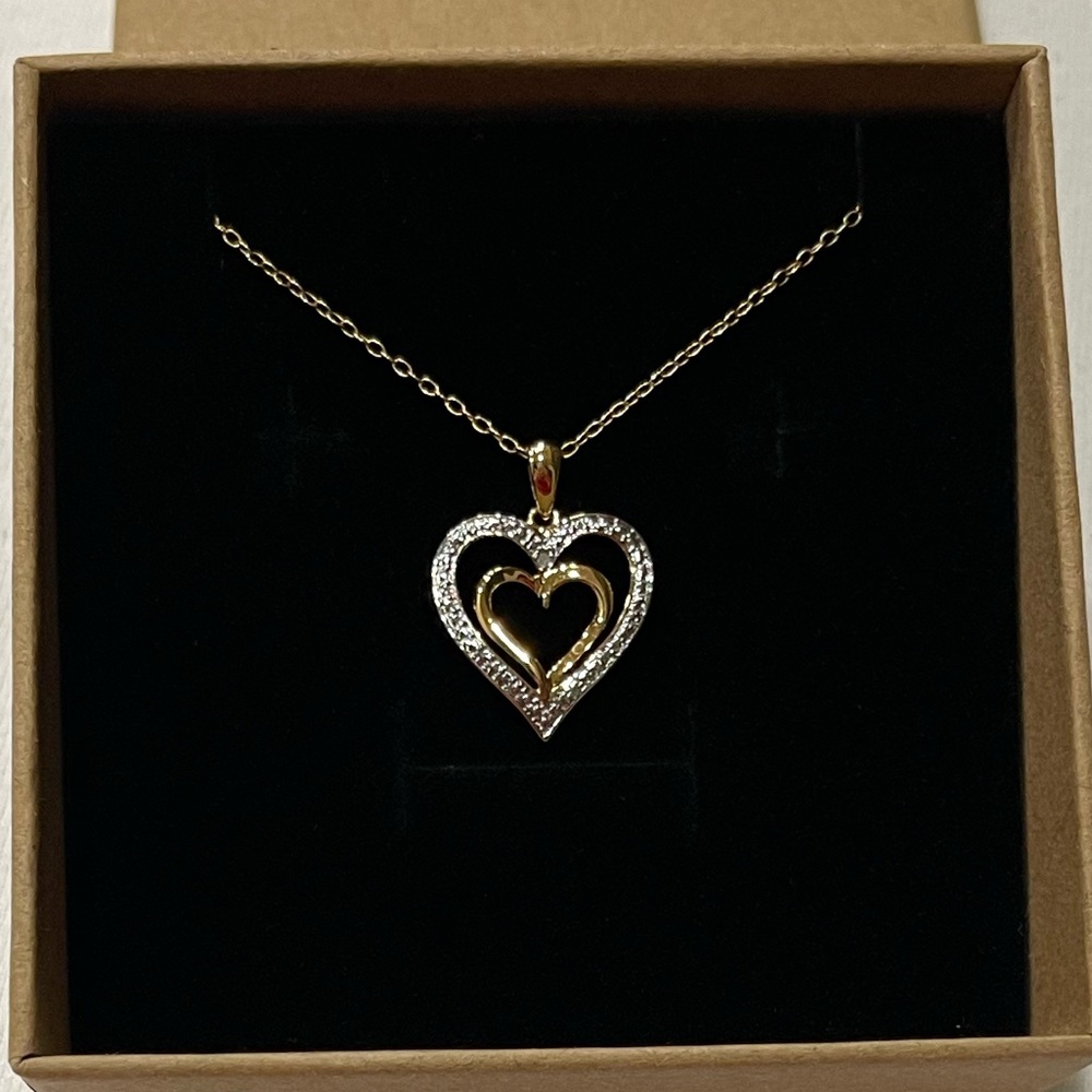 🆕 Women’s heart shaped sterling silver necklace